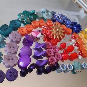 Colorful Assorted Vintage Buttons